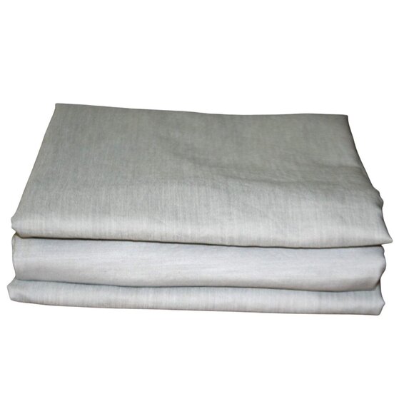 Restoration Hardware Italian 500TC Gray Sateen Chambray Euro Shams Set of 3 Luxe - Picture 2 of 7